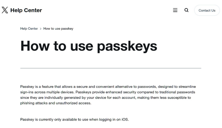 铁力苹果维修店铺分享iOS用户如何通过通行密钥(Passkey)登录 