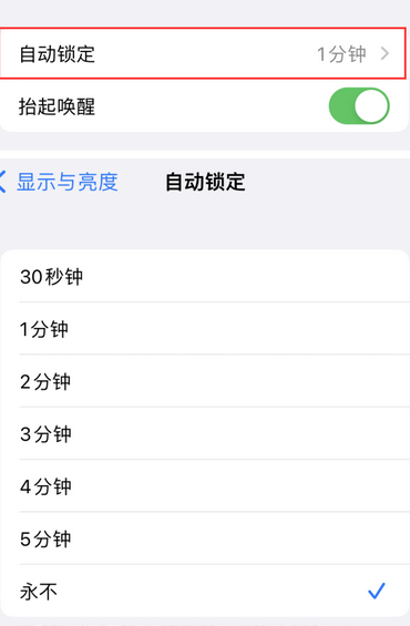 铁力苹果换屏维修分享无法调整iPhone自动锁屏的时间怎么办